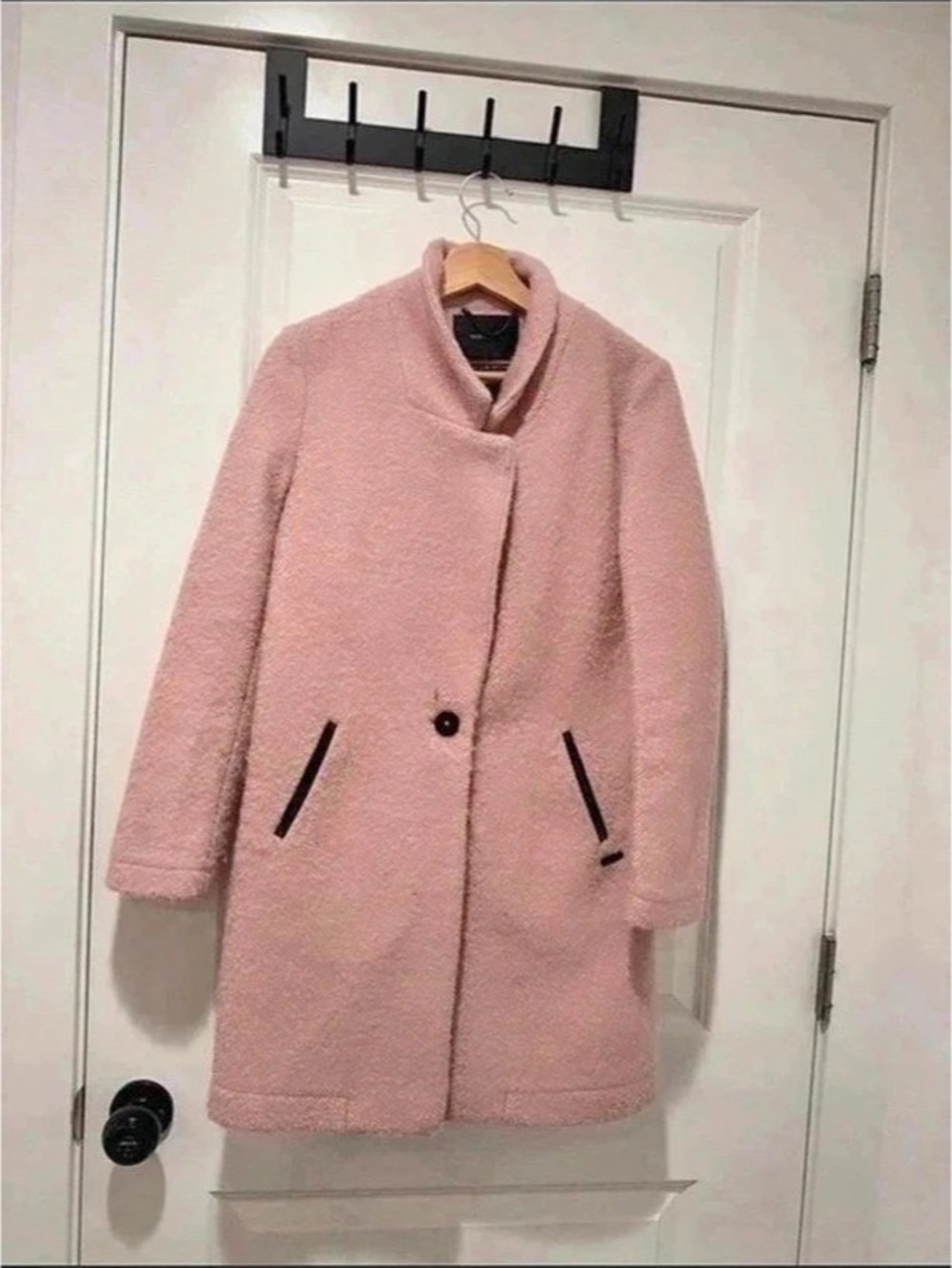 Maison Scotch Star de la Saison Wool Blend Pink Coat - Picture 3 of 6